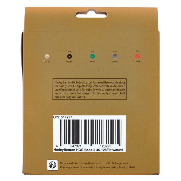 Harley Benton HQS Bass-5 45-128 Flatwound