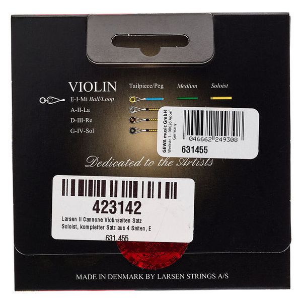 Larsen Il Cannone Violin Strings Sol