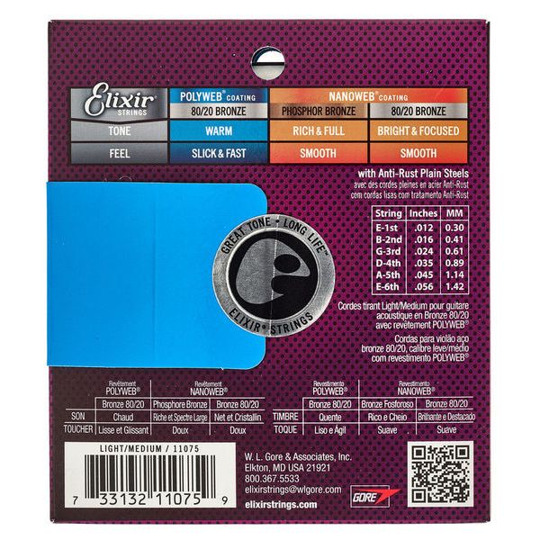 Elixir Polyweb Light-Medium Acoustic