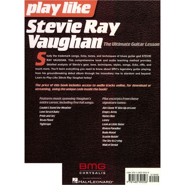 Hal Leonard Play Like Stevie Ray Vaughan