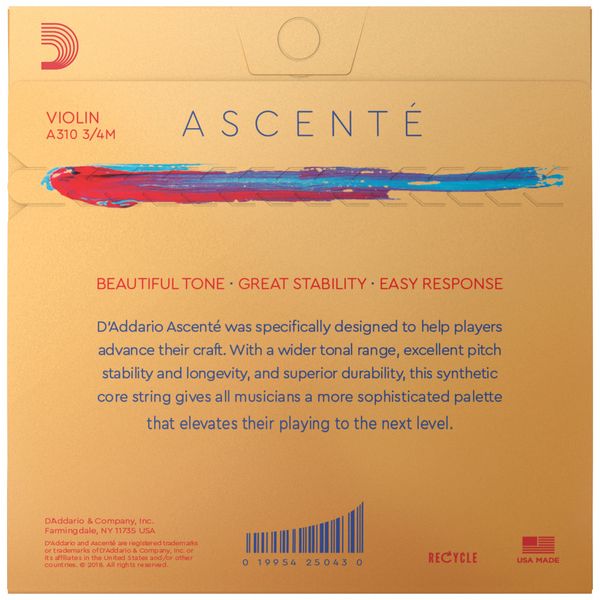 Daddario A310-3/4M Ascente Violin