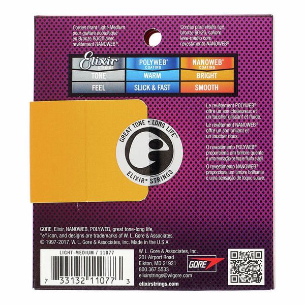 Elixir Nanoweb Light-Medium Acoustic