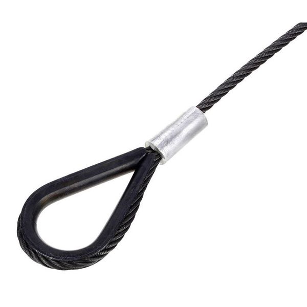 Stairville Steelwire Safety 300cm/5mm Bk