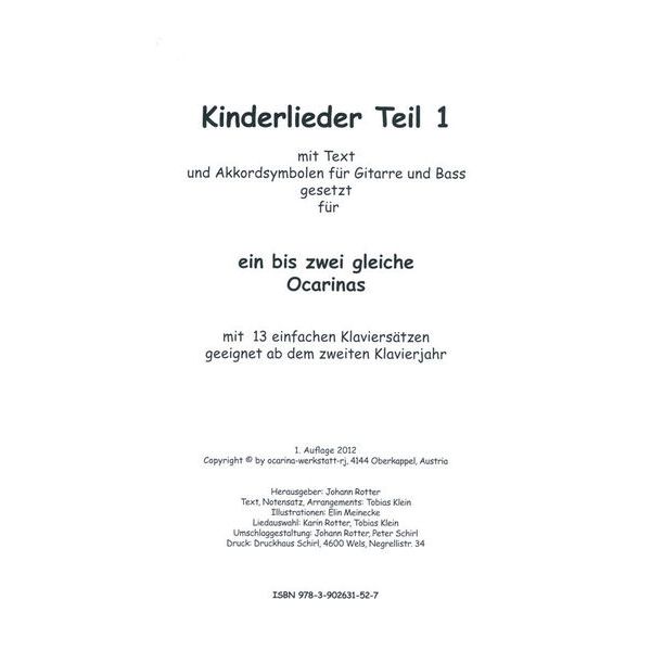 ocarinamusic Kinderlieder 10-Loch 1