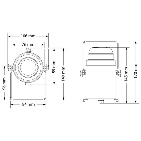 Stairville PAR 16 GU10 BRS brushed