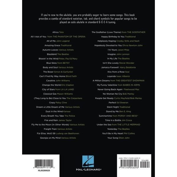 Hal Leonard First 50 Songs Solo Ukulele