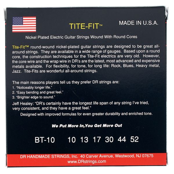 DR Strings Tite-Fit BT-10