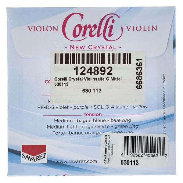 Corelli Violin String G 630113
