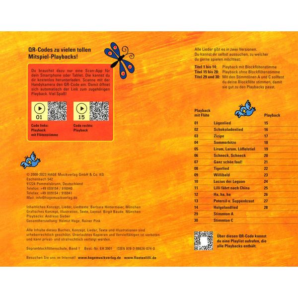 Hage Musikverlag Flötenlilli 1