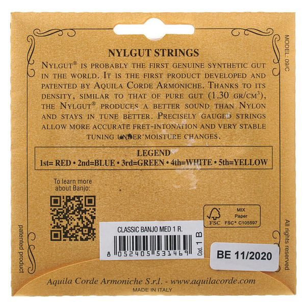 Aquila 1 B 5 str.Banjo Nylgut Medium