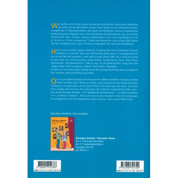 Schott Klassik-Hits für Sopranblockfl