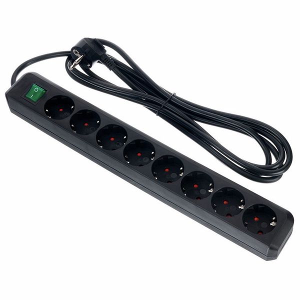 Brennenstuhl Eco-L 8 Way Split Sw 3m BK