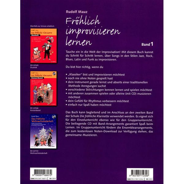 Schott Fröhlich improvisieren Clarine