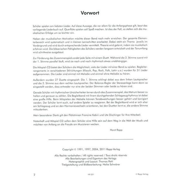 Horst Rapp Verlag Querflöte Lernen mit Spa 1