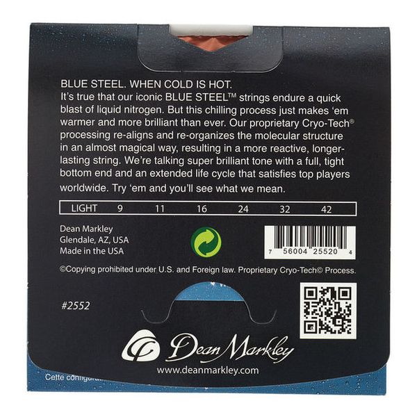 Dean Markley 2552 Blue Steel Electric LT