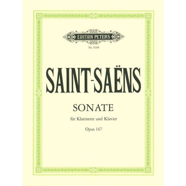 Edition Peters Saint-Sans Sonate Clarinet