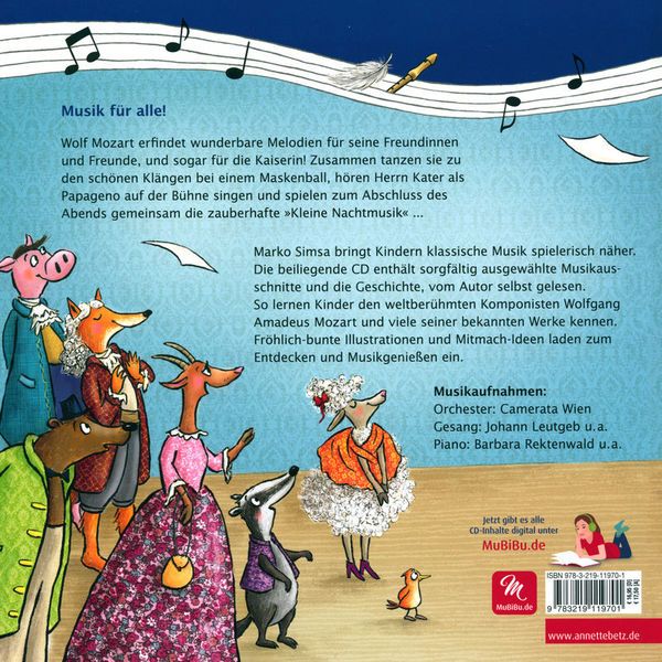 Annette Betz Verlag Herr Mozart Musikbilderbuch