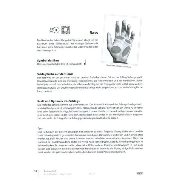 Hage Musikverlag Cajon Schule
