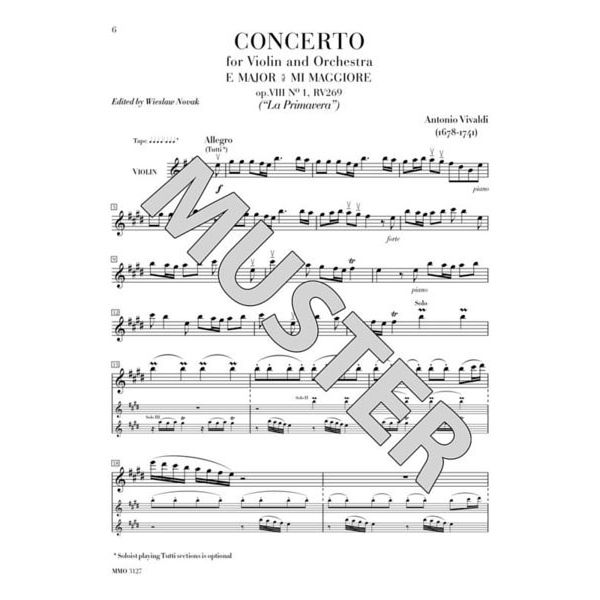 Music Minus One Vivaldi Vier Jahreszeiten VL