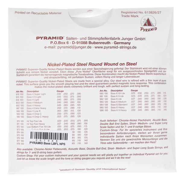 Pyramid Low Bottom Five Lite NPS