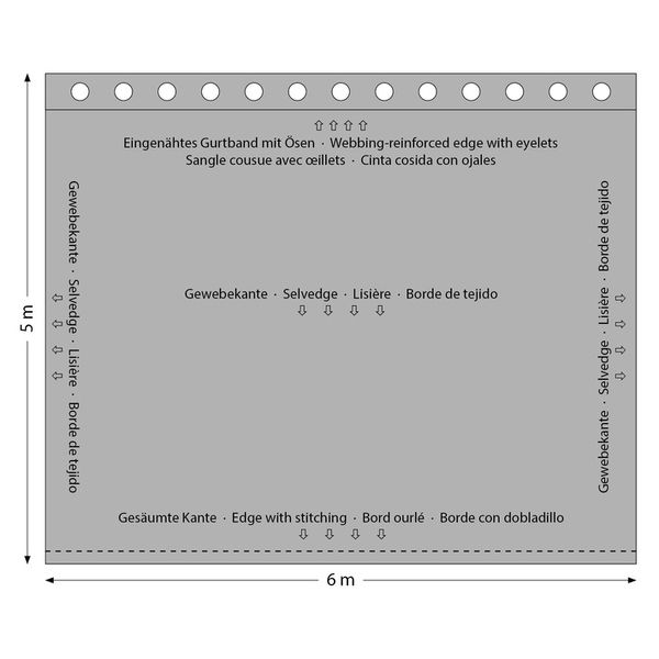 Stairville Euro Curtain 320g/m 6.0x5.0m