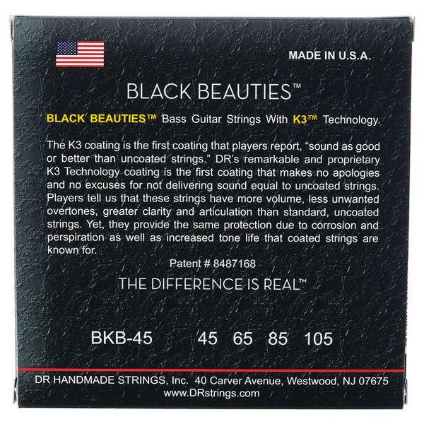 DR Strings Black Beauties BKB-45