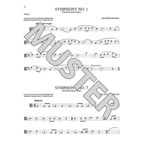 Hal Leonard 101 Classical Themes Viola