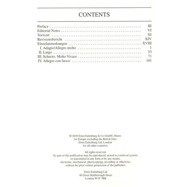 Edition Eulenburg Dvorak Sinfonie Nr. 9 e-Moll