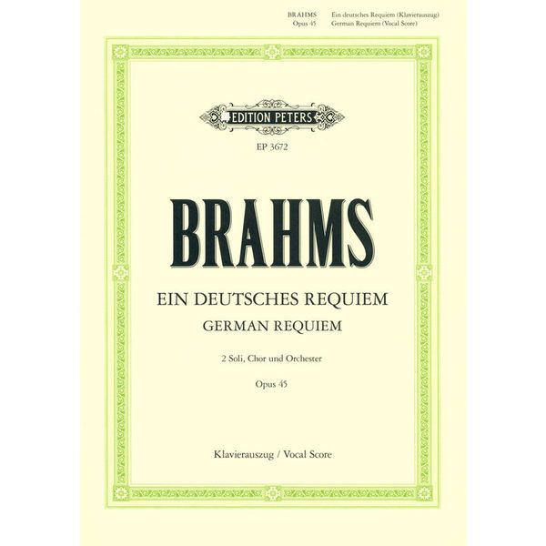 Edition Peters Brahms Ein deutsches Requiem