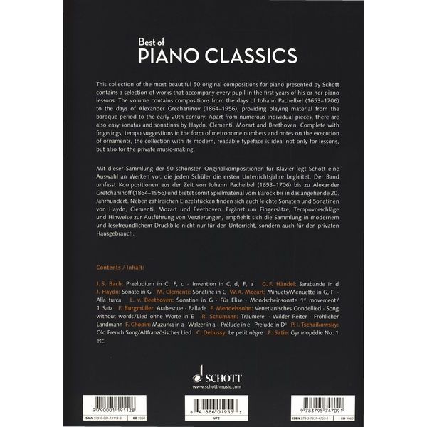 Schott Best Of Piano Classics 1