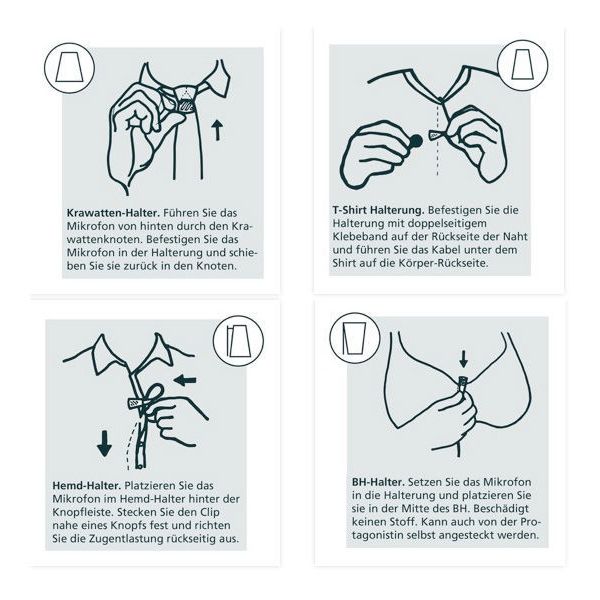 Hide-a-mic DPA 6060 Lav.-Clip Set Black