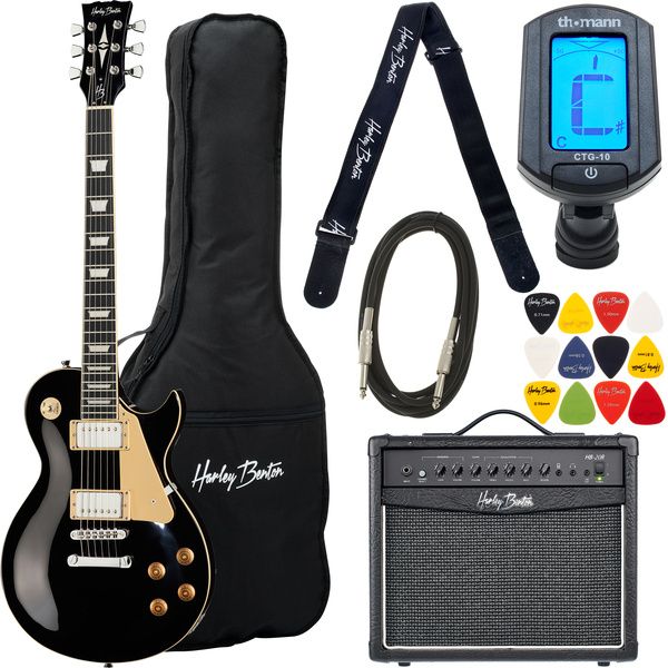 Harley Benton SC-450 BK Classic Serie Bundle