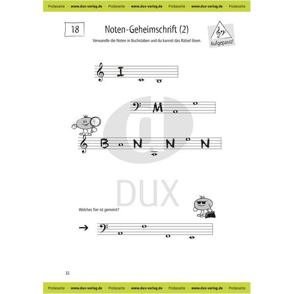 Edition Dux Kleine Notenrtsel Violin+Bass