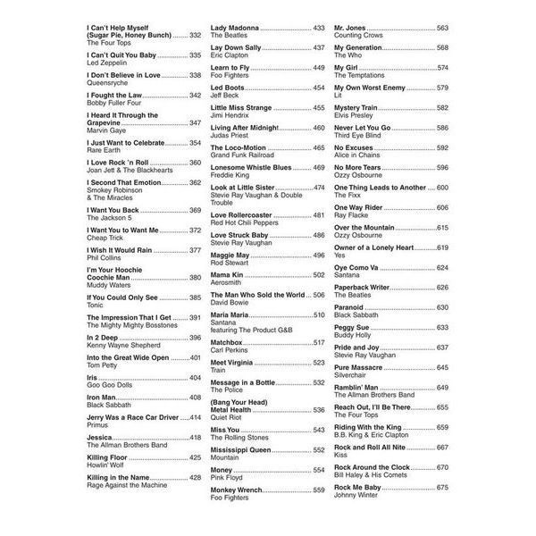 Hal Leonard Bass Tab White Pages