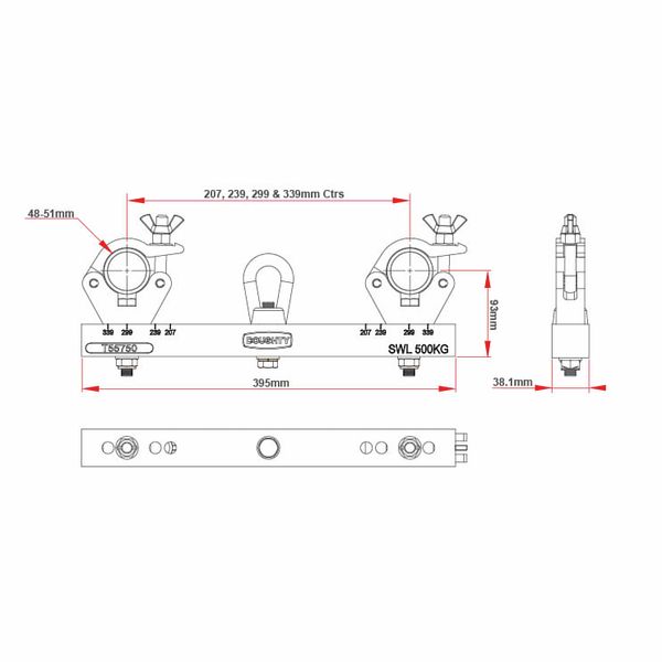 Doughty T55755 Hanging Truss Adapter B