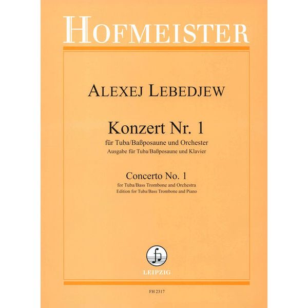 Friedrich Hofmeister Verlag Lebedjew Concert Nr. 1