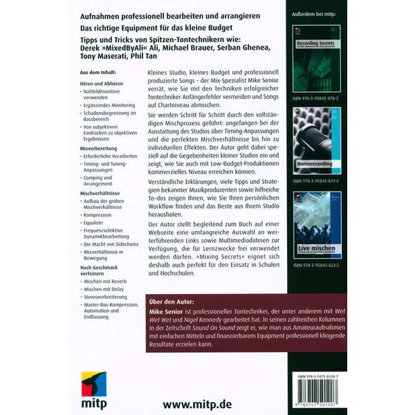 mitp Verlag  Mixing Secrets