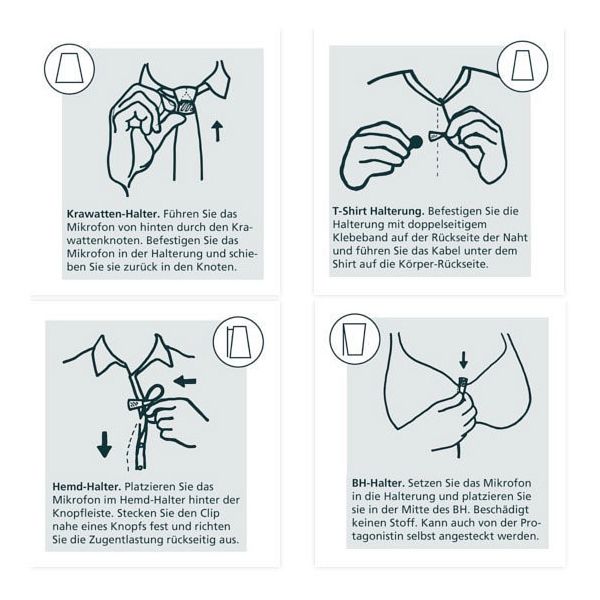 Hide-a-mic DPA 4060 Lav.-Clip Set Black