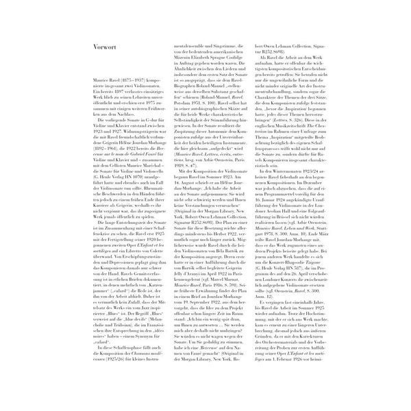 Henle Verlag Ravel Violinsonate G-Dur