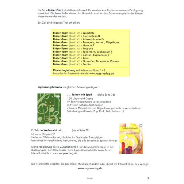 Horst Rapp Verlag Blser-Team 2 Horn