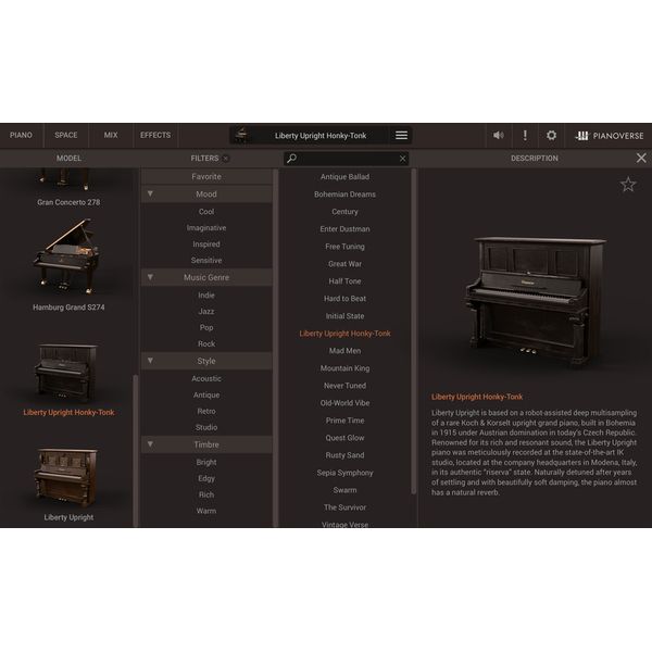 IK Multimedia Pianoverse Liberty Upright