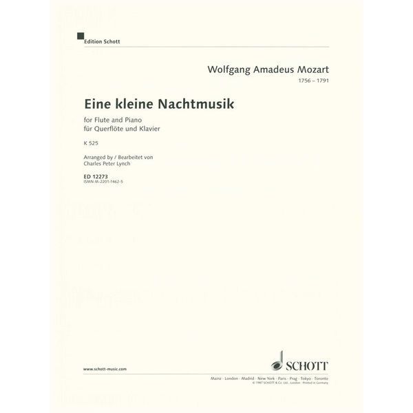 Schott Mozart Kleine Nachtmusik Flute