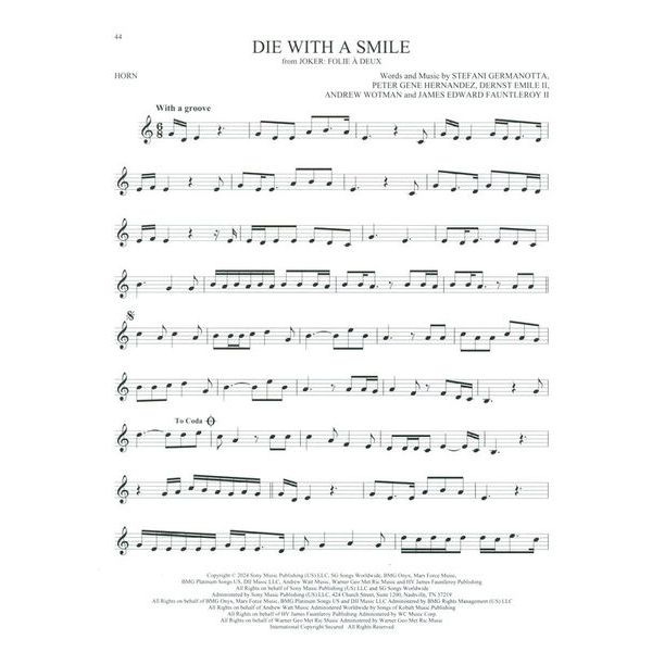 Hal Leonard 101 Top Hits for Horn