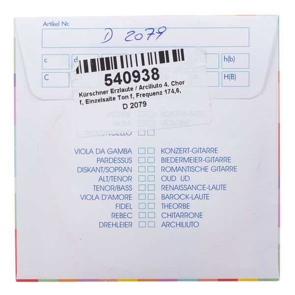 Kürschner Arch Lute 4th Course f