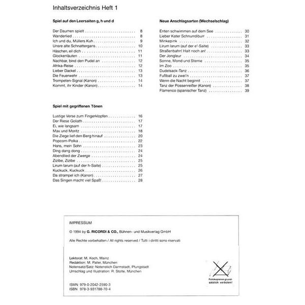 Ricordi Meine Gitarrenfibel 1