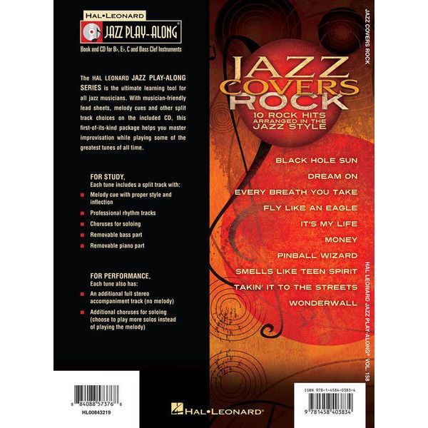 Hal Leonard Jazz Play-Along Jazz Covers