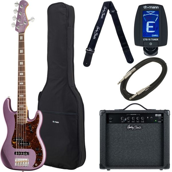 Harley Benton MV-5PJ Burgundy Mist Set