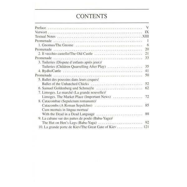 Edition Eulenburg Mussorgski Bilder Ausstellung