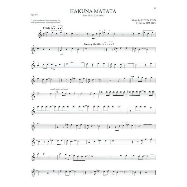 Hal Leonard 101 Disney Songs Flute