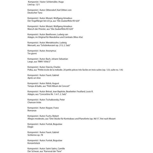 Brenreiter Concert Pieces Double Bass